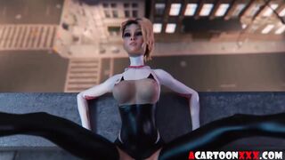 venom pounds spidergirl in the pussy till huge creampie