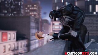 venom pounds spidergirl in the pussy till huge creampie