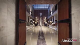 Uniformed 3D animation futa babes having sex in a museum
