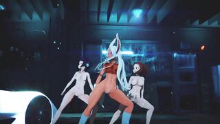 MMD R18 Jirou Mirko Ochaco Sexy Girls