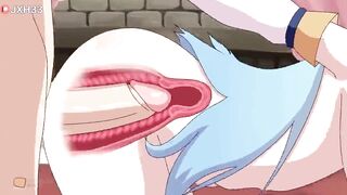 AQUA LOVES DOGGYSTYLE POSITION & CREAMPIED - KONOSUBA SERIES