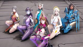 [MMD] Red Velvet - Red Flavor StripDance Dva Mercy Pharah Mei Symmetra Widowmaker Overwatch Hentai
