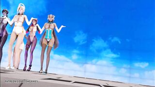 [MMD] Red Velvet - Red Flavor StripDance Dva Mercy Pharah Mei Symmetra Widowmaker Overwatch Hentai