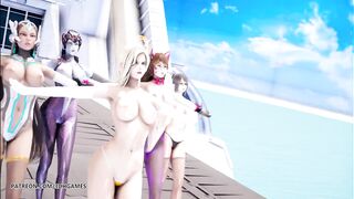 [MMD] Red Velvet - Red Flavor StripDance Dva Mercy Pharah Mei Symmetra Widowmaker Overwatch Hentai