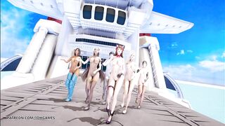 [MMD] Red Velvet - Red Flavor StripDance Dva Mercy Pharah Mei Symmetra Widowmaker Overwatch Hentai