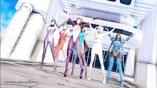 [MMD] Red Velvet - Red Flavor StripDance Dva Mercy Pharah Mei Symmetra Widowmaker Overwatch Hentai