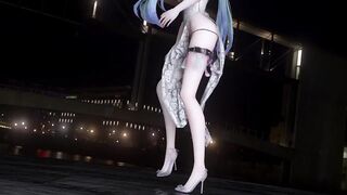 【hentai MMD】Hentai Girl Strip Dance with Sexy Translucent China Dress / Hatsune MIku