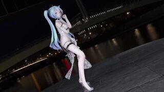 【hentai MMD】Hentai Girl Strip Dance with Sexy Translucent China Dress / Hatsune MIku