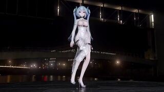 【hentai MMD】Hentai Girl Strip Dance with Sexy Translucent China Dress / Hatsune MIku