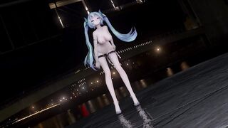 【hentai MMD】Hentai Girl Strip Dance with Sexy Translucent China Dress / Hatsune MIku