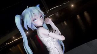 【hentai MMD】Hentai Girl Strip Dance with Sexy Translucent China Dress / Hatsune MIku