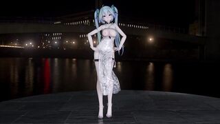 【hentai MMD】Hentai Girl Strip Dance with Sexy Translucent China Dress / Hatsune MIku