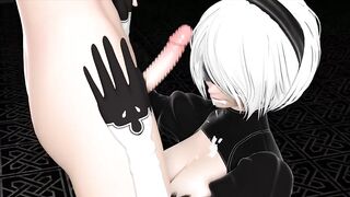 Nier Automata b2 Sex Blowjob Compilation