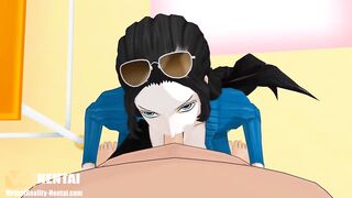 One piece nico robin sucking Dick 3D