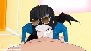 One piece nico robin sucking Dick 3D