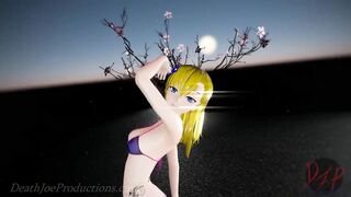 MMD R18 4k Blue Bikini Aylin - Red Flavor 1044