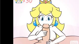 Super Smash Girls Titfuck! Peach