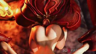 Devil plays with a super hot girl in hell