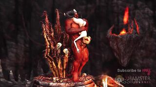 Devil plays with a super hot girl in hell