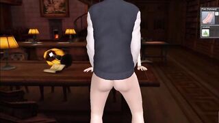 Crossdresser Student Practicing Session with Teacher through Sex | 3d