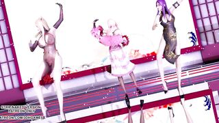 [MMD]Tougen Renka 桃源恋歌 Ahri Kaisa Seraphine Hot Erotic Dance 4K 60FPS