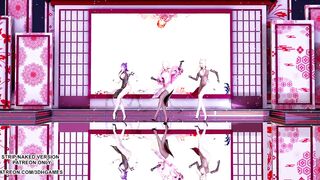 [MMD]Tougen Renka 桃源恋歌 Ahri Kaisa Seraphine Hot Erotic Dance 4K 60FPS