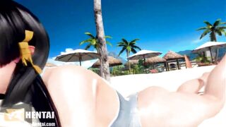 DOAX3 Nyotengu Rubbing Pussy on Volleyball