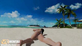 DOAX3 Nyotengu Rubbing Pussy on Volleyball