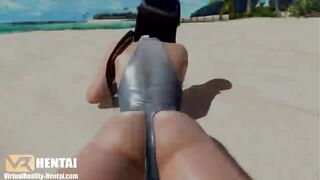 DOAX3 Nyotengu Rubbing Pussy on Volleyball