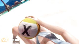 DOAX3 Nyotengu Rubbing Pussy on Volleyball