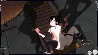 3D HENTAI Nana Kozuki Fucked three Guys at once