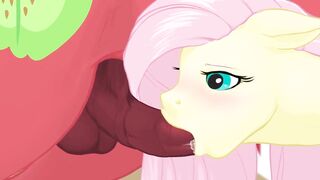 Big Mac x Fluttershy Deepthroat
