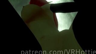 Red Riding Hood Face Rides you in Forest Waterfall Outdoor Nature Wet Pussy Scarf POV Lap Dance