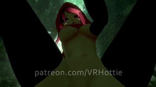 Red Riding Hood Face Rides you in Forest Waterfall Outdoor Nature Wet Pussy Scarf POV Lap Dance