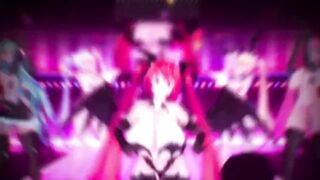 MMD Miku  live Concert Sexy Body and Curvy MILF 3d Hentai Succubus Fap Challenge