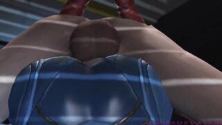 Batman Porn Asylum - Harley Quinn Fucks Power Girl