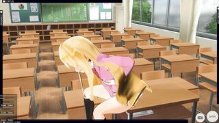 3D HENTAI Gabriel Masturbates in the Classroom