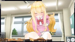 3D HENTAI Gabriel Masturbates in the Classroom