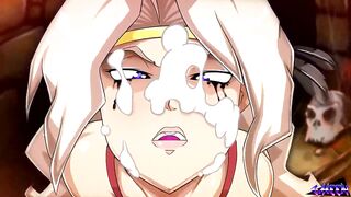 Busty Amazon Sucks Huge Ogre Cock and Makes Him Cum Twice
