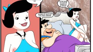 História em Quadrinho Pornô (HQ Pornô) - Os Flintistones - Cuidando do Vizinho na Noite de Natal
