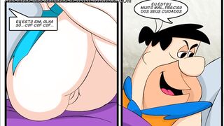 História em Quadrinho Pornô (HQ Pornô) - Os Flintistones - Cuidando do Vizinho na Noite de Natal