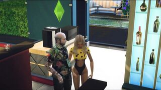 My waitress give me a fast blowjob for a molly. SIMS 4 - 1