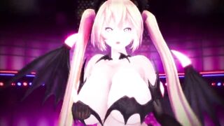 MMD Miku Stepfamily Stepsister with Succubus Micro Bikini & Hot School Girl Curvy Body 3d Hentai
