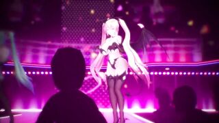 MMD Miku Stepfamily Stepsister with Succubus Micro Bikini & Hot School Girl Curvy Body 3d Hentai