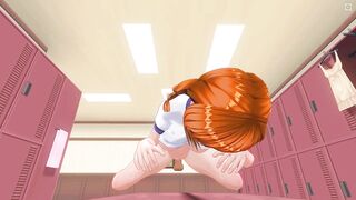 3D HENTAI POV Redhead Schoolgirl Fucks with the Coach at School