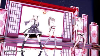 MMD Waiting for a Chance to Pounce (虎視眈々) Striptease DOA Mai Shiranui Marie Rose Misaki StripDance