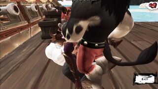 Two Monster Bulls were Fucked by a Poor Girl on a Ship | World Warcraft