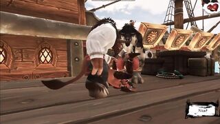 Two Monster Bulls were Fucked by a Poor Girl on a Ship | World Warcraft