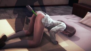 3D HENTAI Mika from Girls Und Panzer Fucked in the Room
