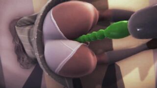 3D HENTAI Mika from Girls Und Panzer Fucked in the Room